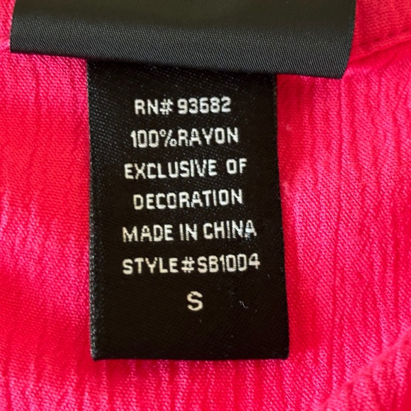 Liv Los Angeles Pink Lightweight Top Embroidery Top Boho Women's Size Sm… - Picture 10 of 11